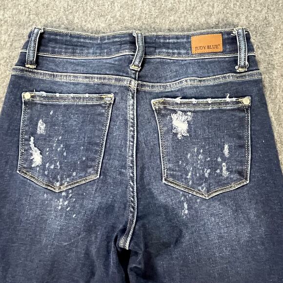 Judy Blue Jeans Womens 3 26 Boyfriend Fit Distressed Ripped Denim Pants - Picture 4 of 6